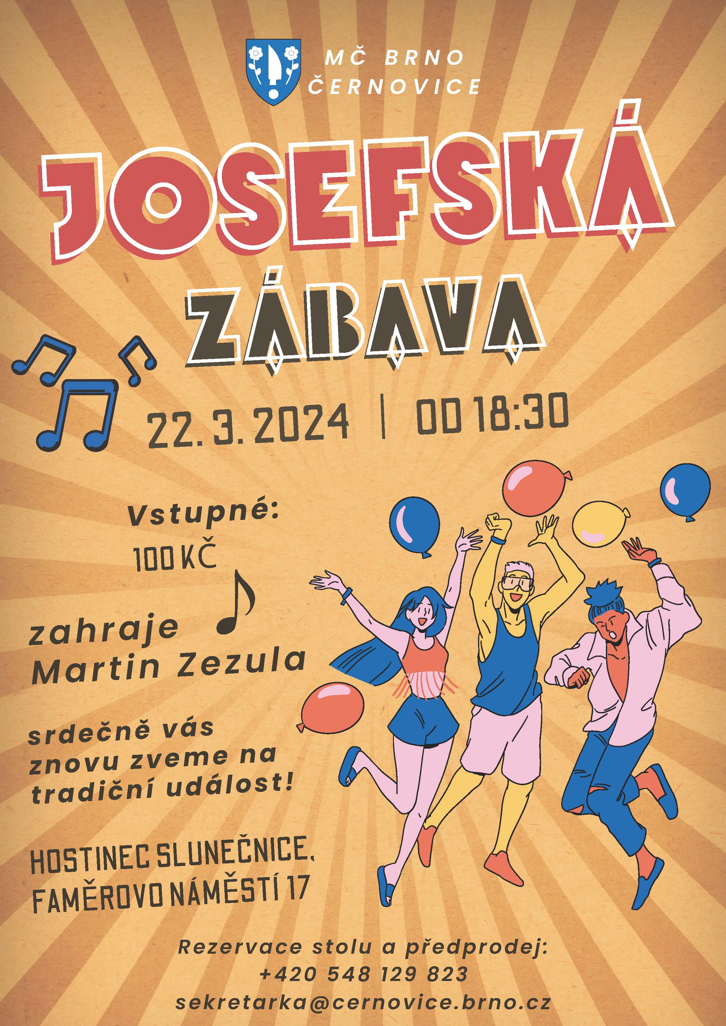 Pozvánka na Josefskou zábavu
