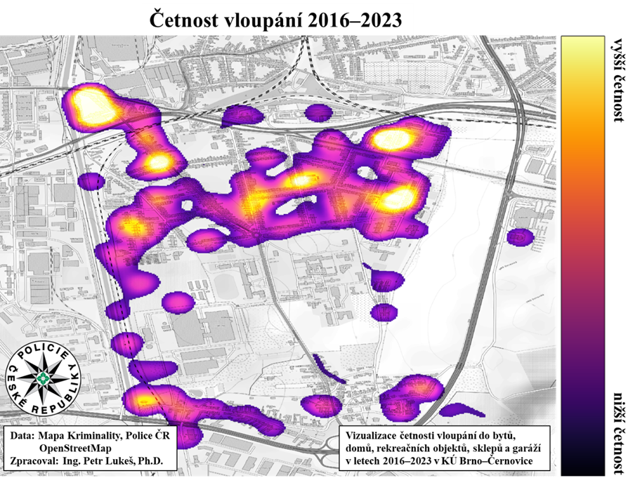 Četnost vloupání 2016-2023